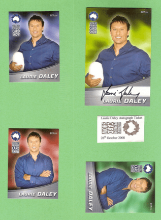 #. SIGNED MAXI  CARD SHOW  RUGBY LEAGUE CARD - LAURIE DALEY, CANBERRA RAIDERS