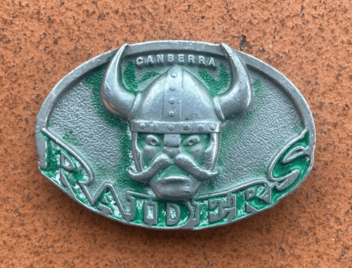 Vintage Canberra Raiders Rugby League Belt Buckle Made By Benson House