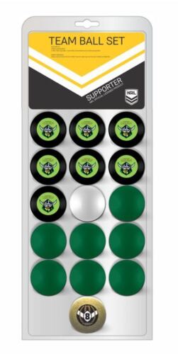 49525 CANBERRA RAIDERS NRL FULL TEAM BALL SET OF 16 POOL BALLS GAMES ROOM