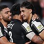 Casey McLean announced himself as a future superstar with four tries on debut for New Zealand. Picture: Matt King/Getty Images