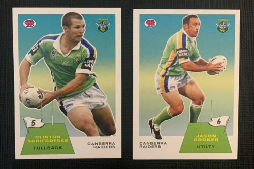 2003 Select NRL Scanlens Trading Card Retro CANBERRA RAIDERS TEAM SET  43/60