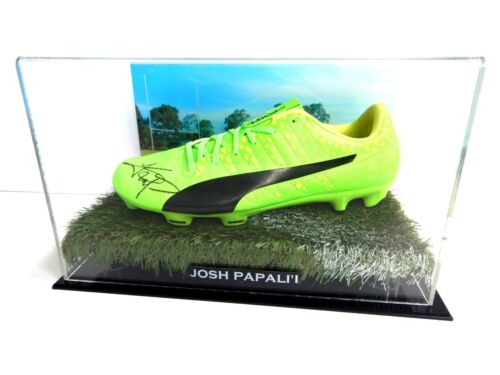 Signed Josh Papali'i NRL Puma Football Boot - Proof COA - Canberra Raiders