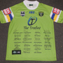 Vintage 2011 Canberra Raiders Full Squad Signed Rugby League Football Jersey