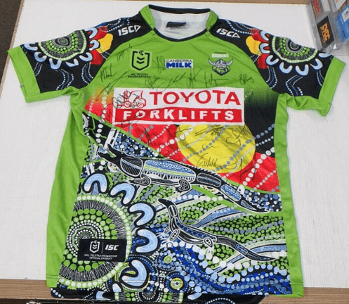 2024 Indigenous Round Canberra Raiders Signed Rugby League Football Jersey