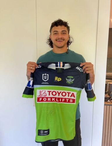 2022 Match Worn Xavier Savage 2022 Canberra Raiders Worn Signed Jersey 🔥🔥🔥