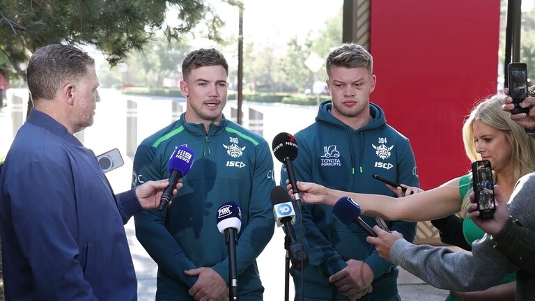 VIDEO: Hudson Young and Morgan Smithies address media