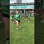 Our Lisa Fiaola Cup (17s Girls) team runs out for the very first time 💚 #WeAreRaiders #NRLW