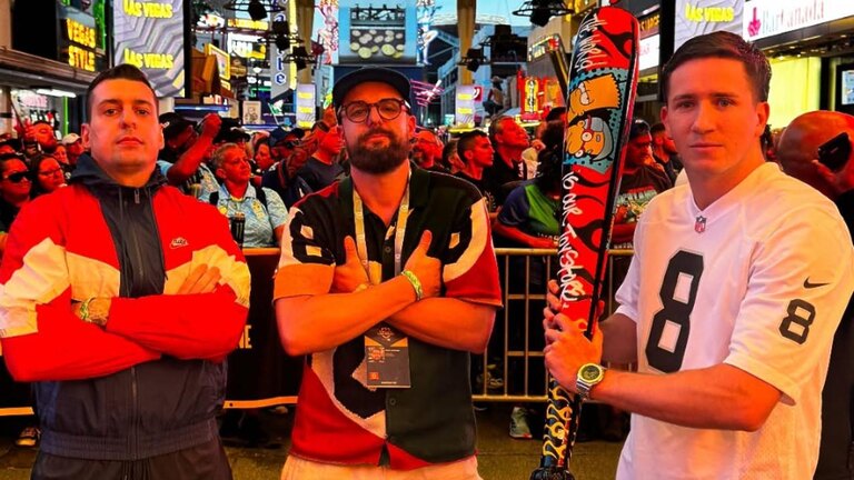 Cooper Johns under fire as Las Vegas red carpet stunt over inflatable bat backfires