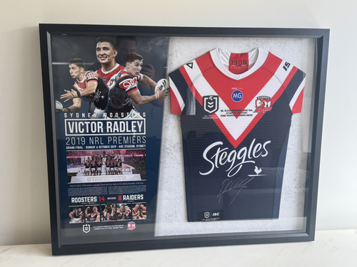 Blazed In Glory - Canberra Raiders Legends - NRL Signed & Framed Jersey