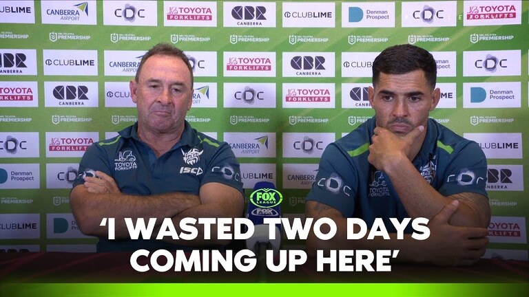 VIDEO: Ricky Stuart blames lopsided penalties for Raiders loss | Canberra Press Conference | Fox League