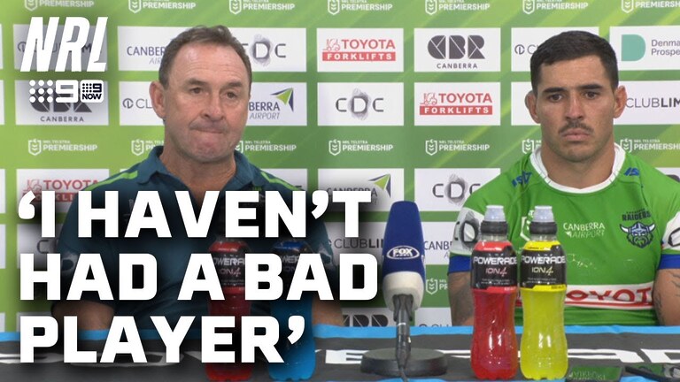 VIDEO: Ricky Stuart heaps praise on current Canberra Raiders squad: NRL Presser | NRL on Nine