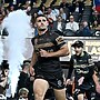 Nathan Cleary. NRL match between the Penrith Panthers and the Cronulla Sharks at Allegiant Stadium on March 01, 2025, in Las Vegas, Nevada.