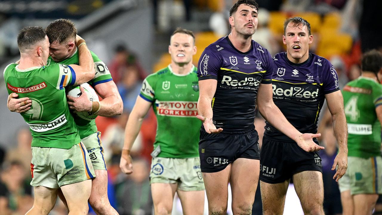 NRL Magic Round ends with a controversial golden point finish between the Raiders and Storm