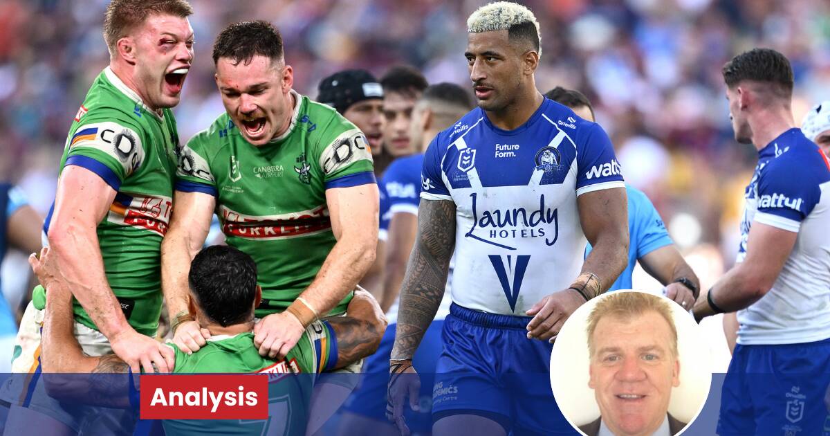 The Raiders v the Dogs is the match of the round. Pictures Getty Images