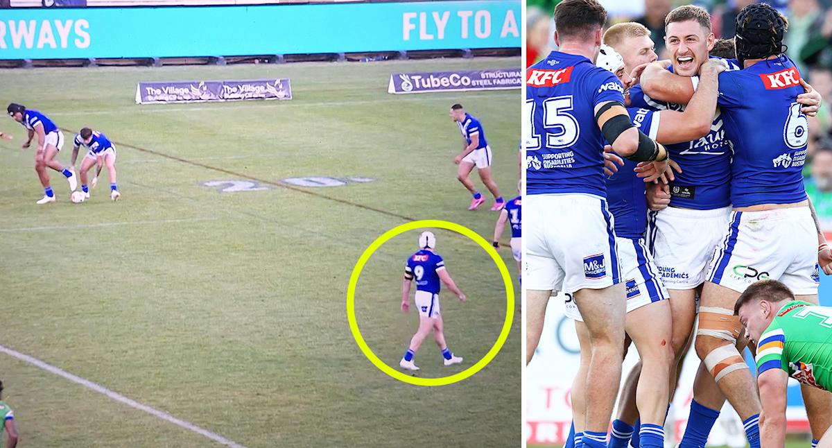 Did the Bulldogs get away with illegal play from Reed Mahoney that helped them beat Raiders?