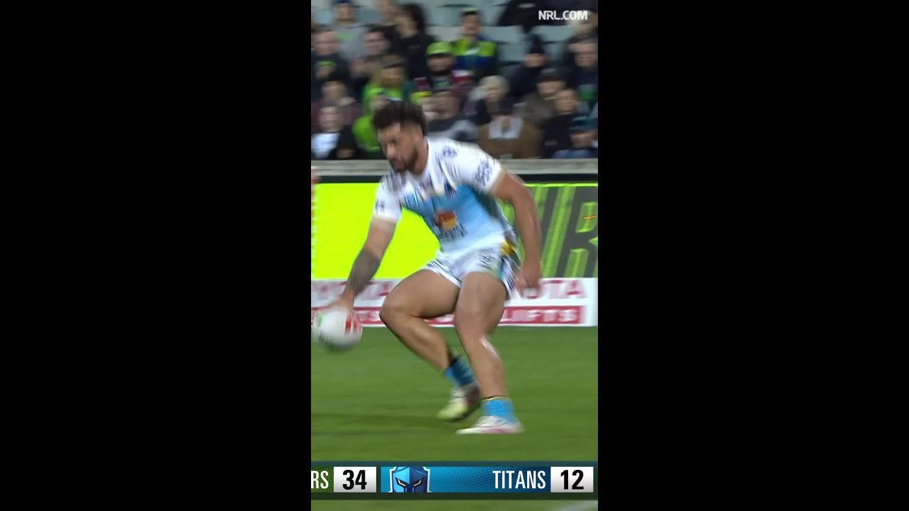 Jojo Fifita Tries in Canberra Raiders vs Gold Coast Titans