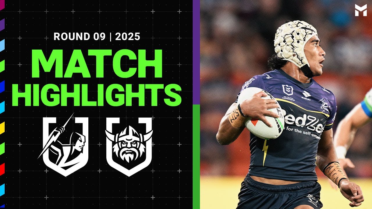 NRL Match Highlights 2025 | Storm v Raiders | Round 9