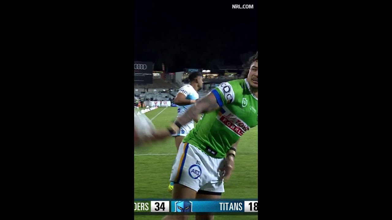 Xavier Savage Tries in Canberra Raiders vs Gold Coast Titans