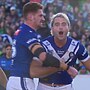 ‘Weak-gutted dog’: Bulldogs star reignites Ricky feud with try celebration in epic comeback
