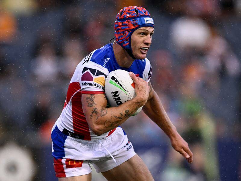 Maroons fullback Kalyn Ponga has suffered a foot injury during Newcastle's loss to Canberra. Photo: Dan Himbrechts/AAP PHOTOS