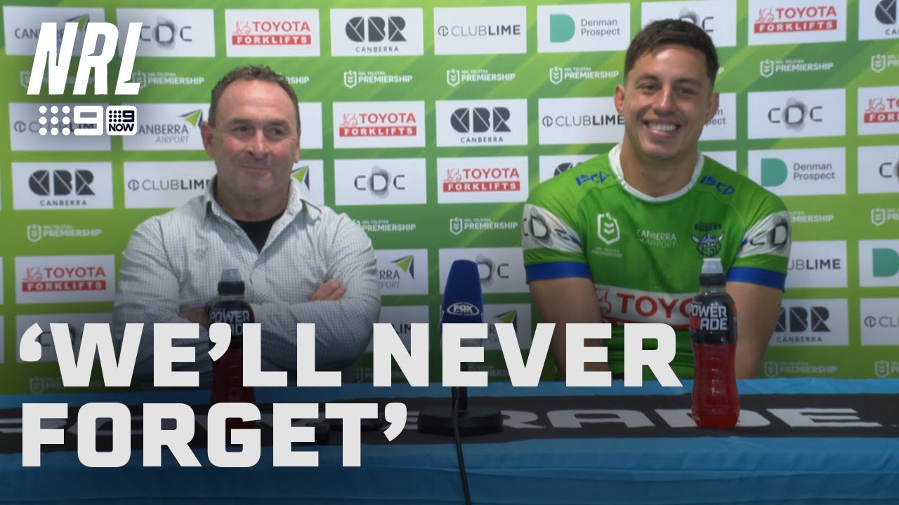 An EMOTIONAL Ricky Stuart takes in the big moment: NRL Presser | NRL on Nine