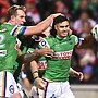 Canberra have won seven in a row thanks largely to some Kaeo Weekes (R) brilliance in the capital. Photo: Lukas Coch/AAP PHOTOS