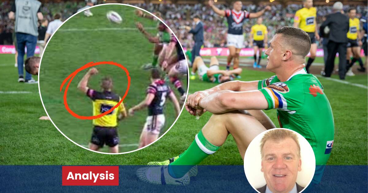 The 'six again' call in the 2019 grand final still haunts the Raiders and their fans. Pictures by Sitthixay Ditthavong, supplied