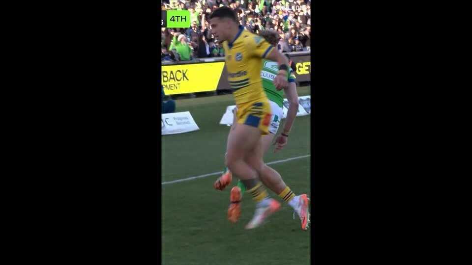 Jed Stuart Tries in Canberra Raiders vs Parramatta Eels
