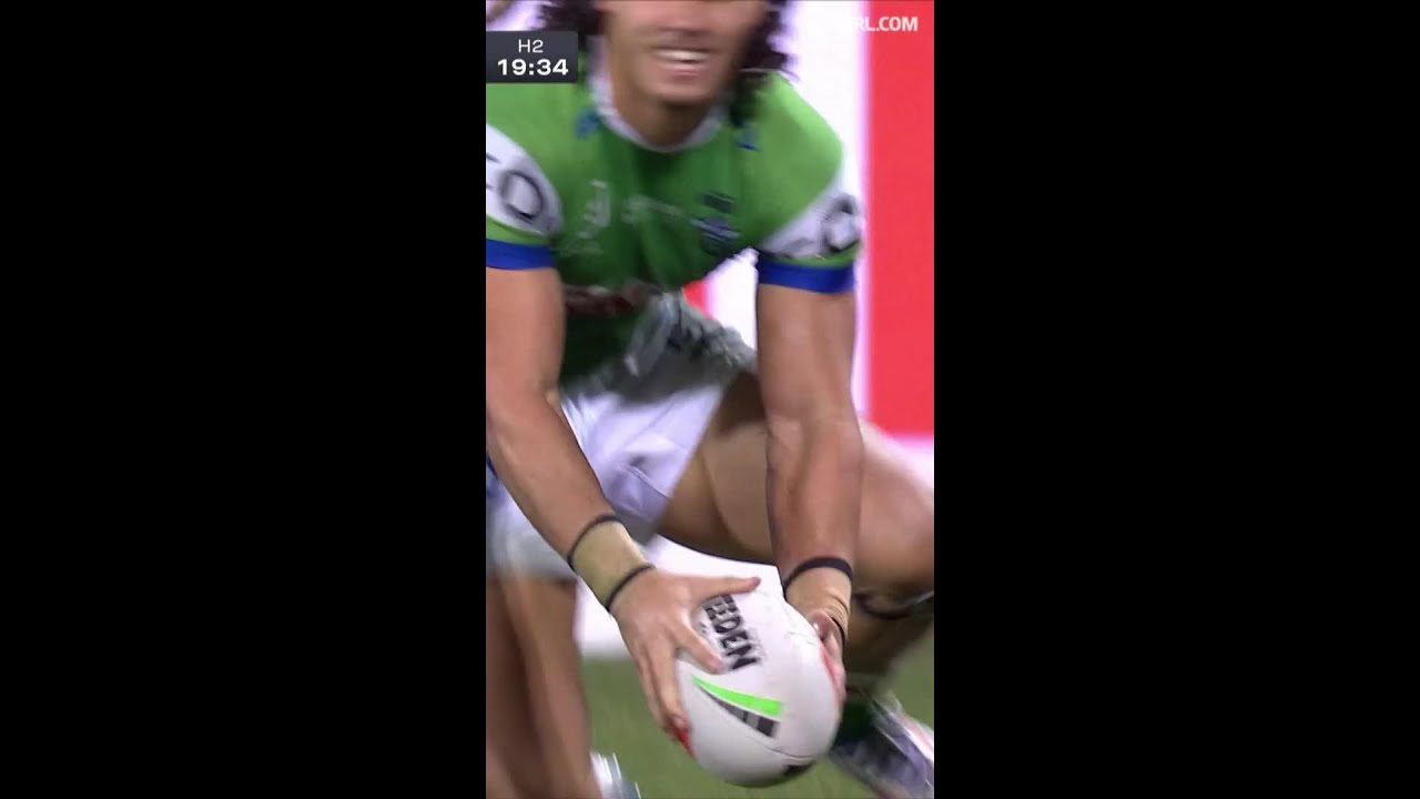 VIDEO: Kaeo Weekes Tries in Canberra Raiders vs St George Illawarra Dragons