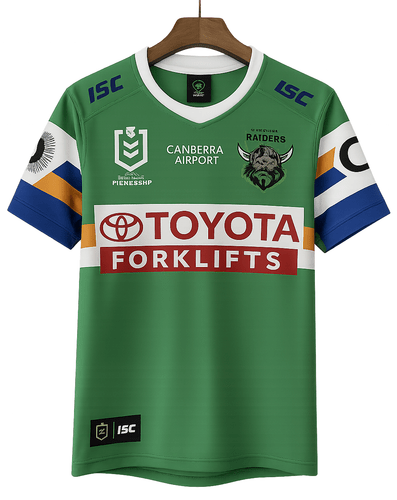 2025 Canberra Raiders Home Jersey NRL Mens Shirt S-5XL EMBROIDED LOGOS