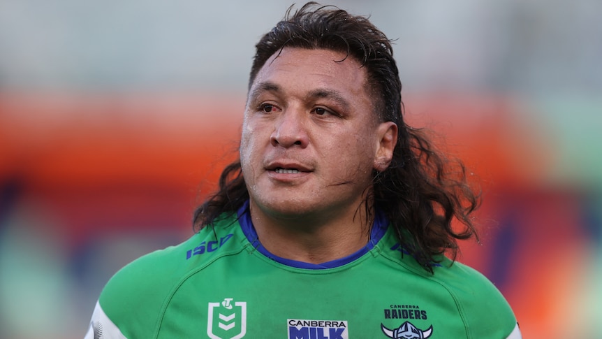 Josh Papalii pictured in action for the Raiders