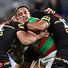 Seen here, Souths forward Keaon Koloamatangi in the NRL.