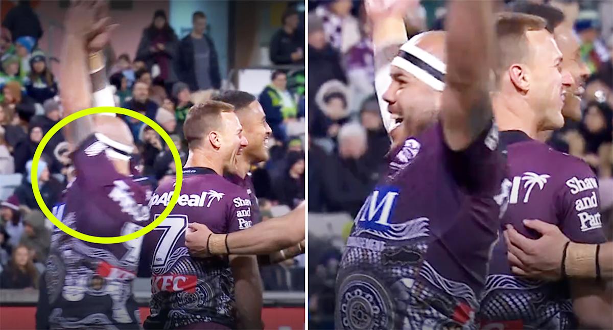 Manly player vows 'never again' after gesture towards Canberra fans backfires spectacularly