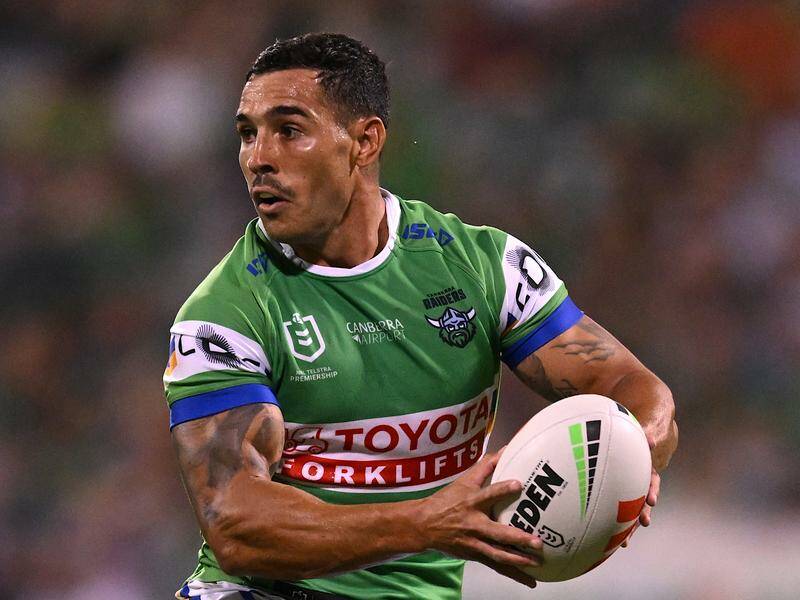 Jamal Fogarty never imagined he would become an NRL regular when he was playing part-time footy. Photo: Lukas Coch/AAP PHOTOS