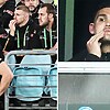 The rested Penrith Panthers stars watch on from the stands.