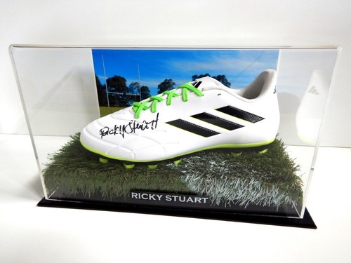 Signed Ricky Stuart NRL Adidas Football Boot - Proof COA - Canberra Raiders