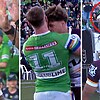 ‘Leading with head’: Walsh’s wild fan act after brain-snap as baiting Raider causes double sin bin