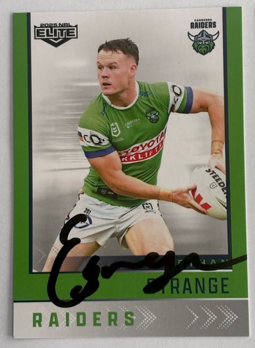 CANBERRA RAIDERS ETHAN STRANGE SIGNED 2025 ELITE TRADING CARD