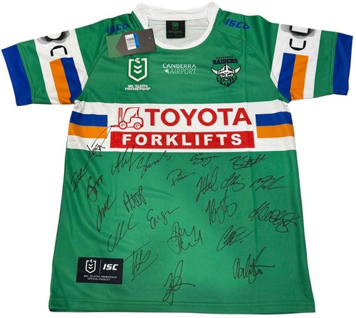 CANBERRA RAIDERS *Team Signed 2025* Home Jersey with COA *WOW* *AMAZING*