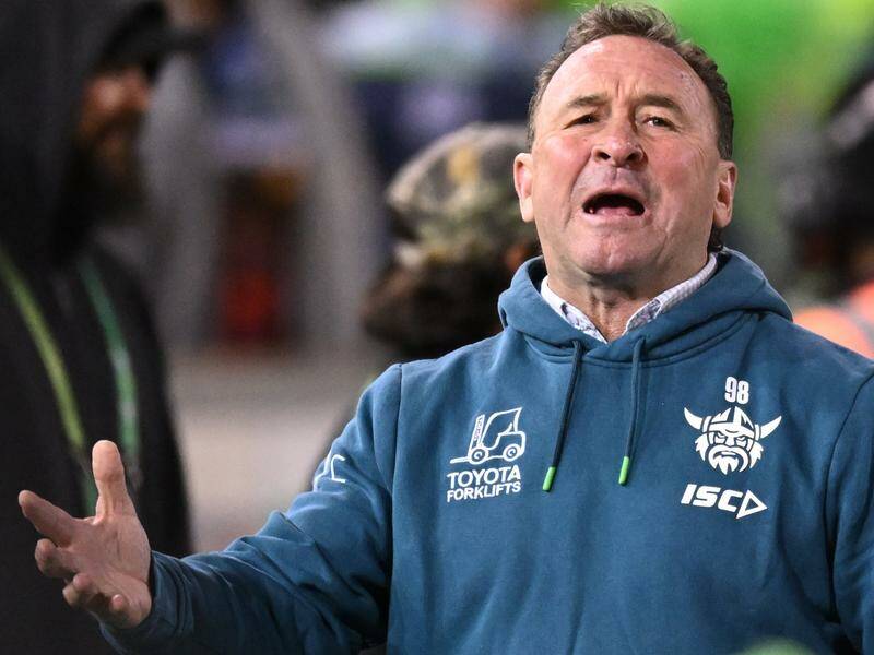 Raiders coach Ricky Stuart has radar-like focus on his side's high-stakes clash with Cronulla. Photo: Lukas Coch/AAP PHOTOS