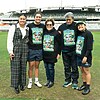 Zahara Temara's partner Seta (left) and sister Chante (right) heled organise for a surprise visit by their grandparent for her 50th NRLW match.
