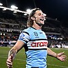 Nicho Hynes has been praised after Cronulla's win in the NRL semi-final against the Raiders. Photo: Dan Himbrechts/AAP PHOTOS