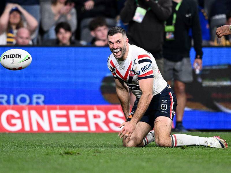 The Roosters' James Tedesco was voted the best player in the NRL by his peers for a fourth time.  Photo: Dan Himbrechts/AAP PHOTOS