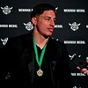 Tapine on receiving his fourth straight Meninga Medal
