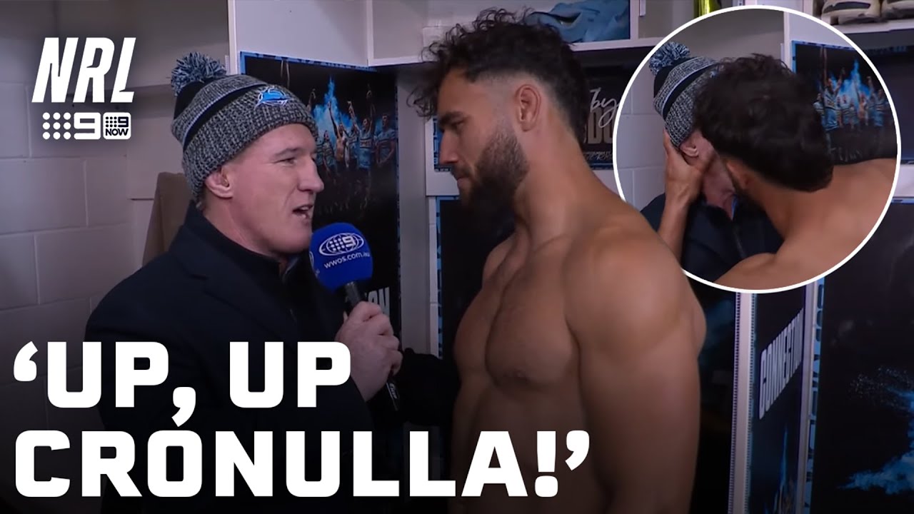 Toby Rudolf makes sure Gal gets a SMOOCH: In the Sheds | NRL on Nine