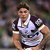 Broncos' Reece Walsh was sin-binned for head-butting Canberra Raiders hard man Hudson Young. Photo: Lukas Coch/AAP PHOTOS