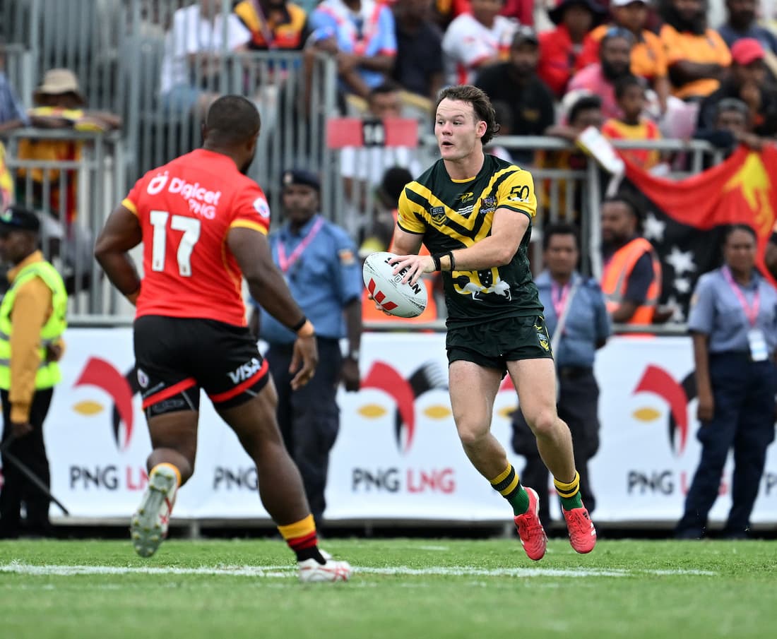 Ethan Strange hurls hat into Roos’ ring as PM’s XIII beat PNG