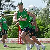 Jayden Brailey training with the Raiders.