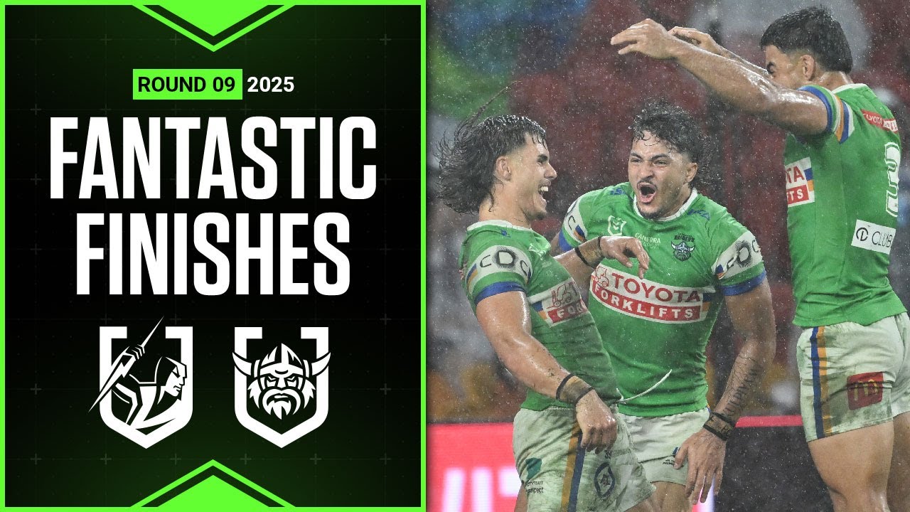 NRL Best finishes of 2025: Storm v Raiders - Round 9 | Match Highlights