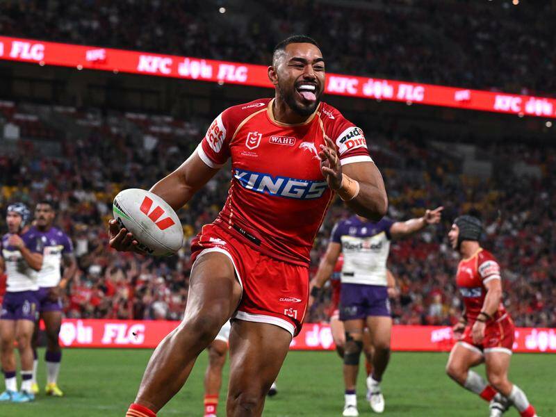 Connelly Lemuelu is determined to win a starting back-row spot in round one against South Sydney. Photo: Dave Hunt/AAP PHOTOS